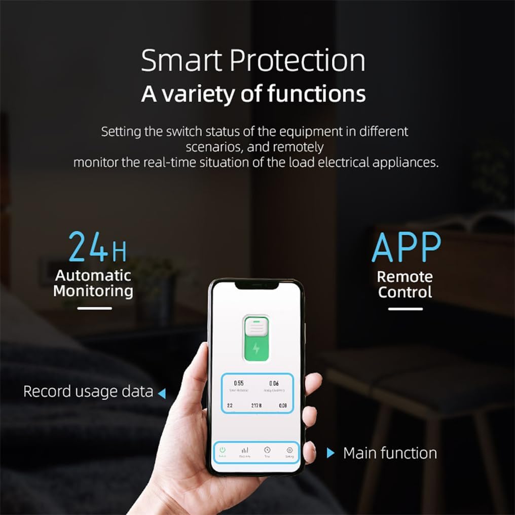 1P 6A 10A 16A 20A 25A 32A 40A 50A 63A TUYA Zigbee Smart Circuit Interrupteur Smart Home Home Wireless Remote Contrôle WiFi Avec Mesure/No Mequage (20A avec mesure)