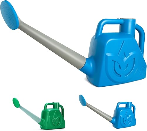 Miniatura 8 de XXXFLOWER Regadera para plantas al aire libre, ligera, de lujo, 1.5 galones, de plástico, 6 L, con cabezal de aspersor desmontable, maceta verde