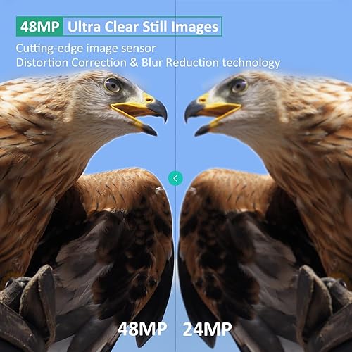 Miniatura 6 de GardePro E6 Trail Camera WiFi 48MP 1296P Cámara de juego con visión nocturna sin brillo, activada por movimiento, impermeable, para vida silvestre,