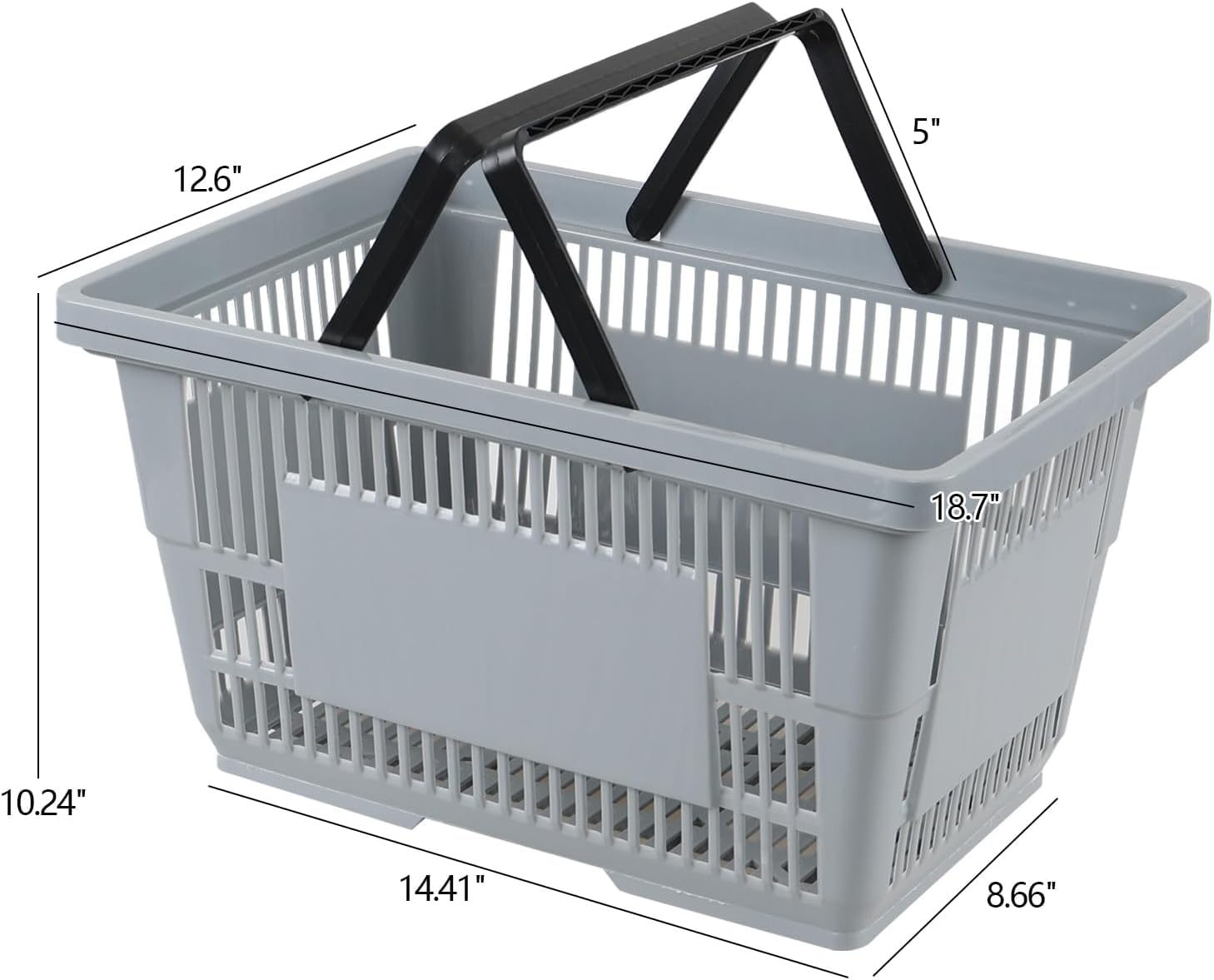 Tragbare Einkaufskörbe (28 L), 6er-Set Mit Ergonomischen Griffen, Ideal Zum Einkaufen, Aufbewahren Und Organisieren – Robust Und Leicht