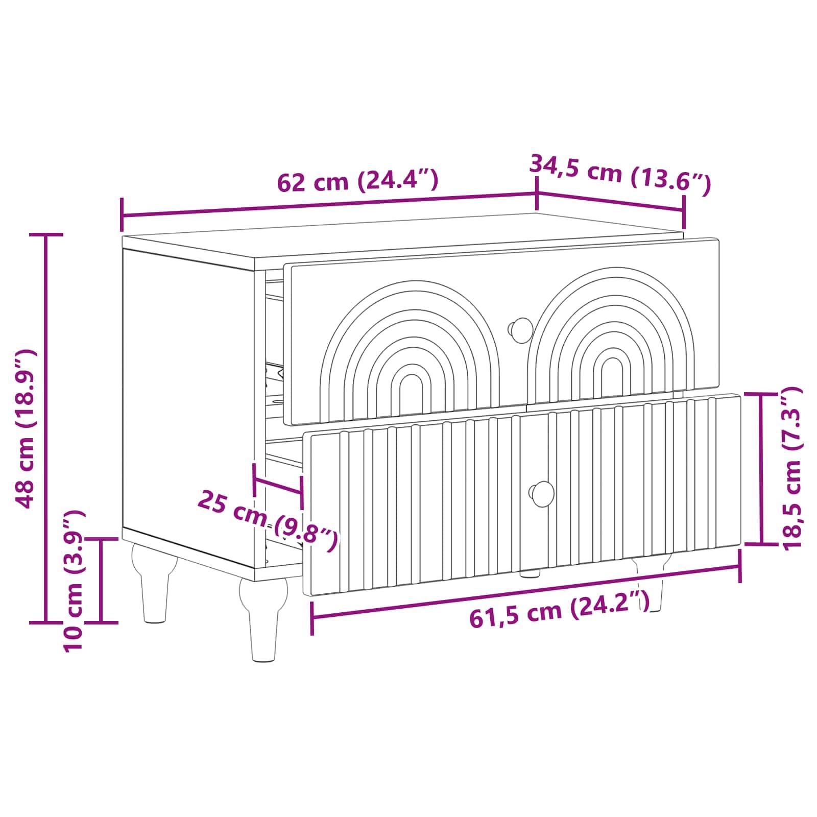 Armadio da notte grigio sonoma con cassetto e ripiano, mobiletto salvaspazio 62 x 34,5 x 48 cm, ideale per camera da letto soggiorno ufficio, consolle moderno con scomparto contenitore