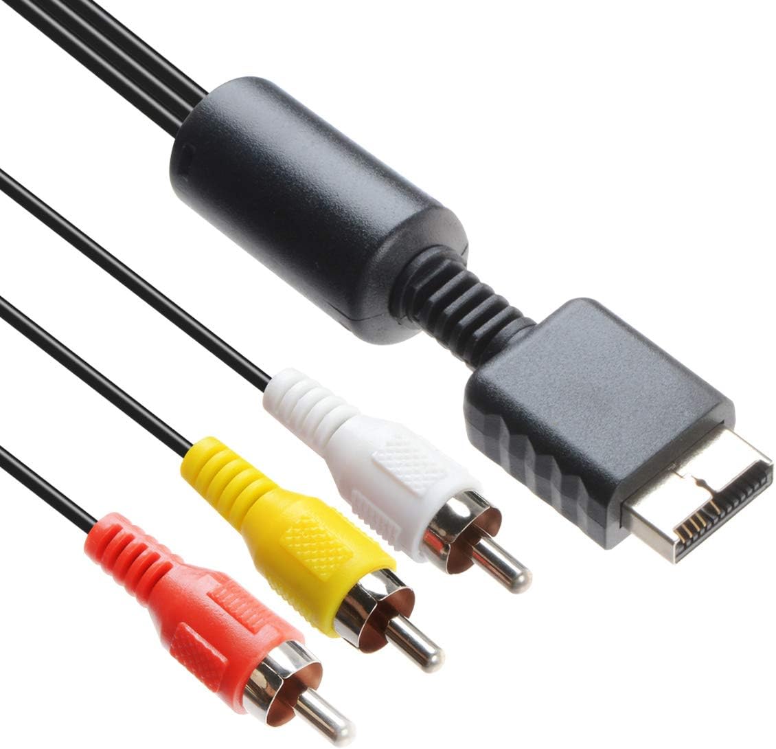 TENINYU Audio Video RCA Cable - Game Console Composite Accessories Connection AV Cable for PS1 PS2 PS3, 6FT