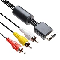 Vista 1 de TENINYU Cable de audio y vídeo RCA - Accesorios de consola de juegos Cable AV de conexión para PS1 PS2 PS3 Playstation, 6FT