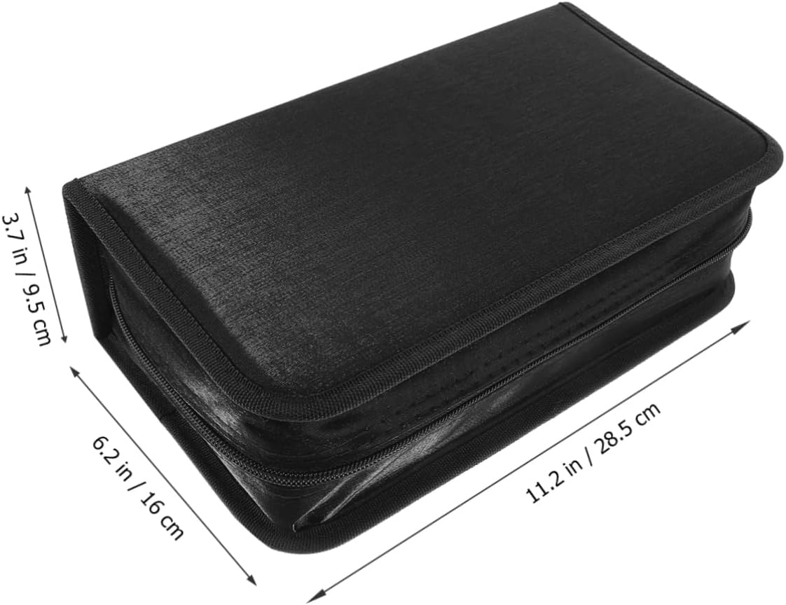 2pcs Cd Case Handle Cd Storage Bag Hard Case Holder Organizer Safe Scratch