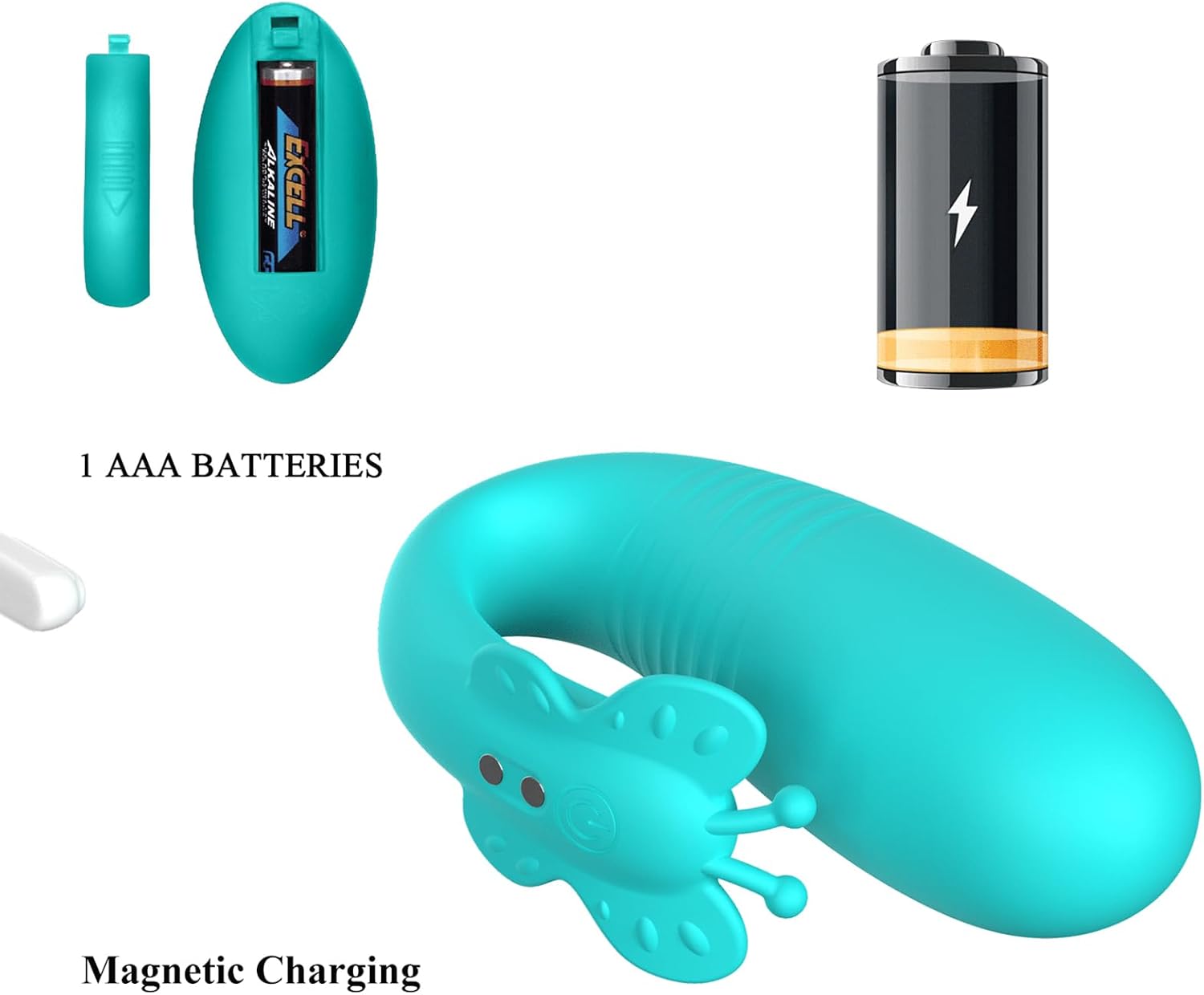 Bullet Dildo Vibrator Adult Sex Toy, Vibrators with 10 Vibration Modes 10 Thrusting Settings, Silicone Waterproof Magnetic Charging for Women Couple
