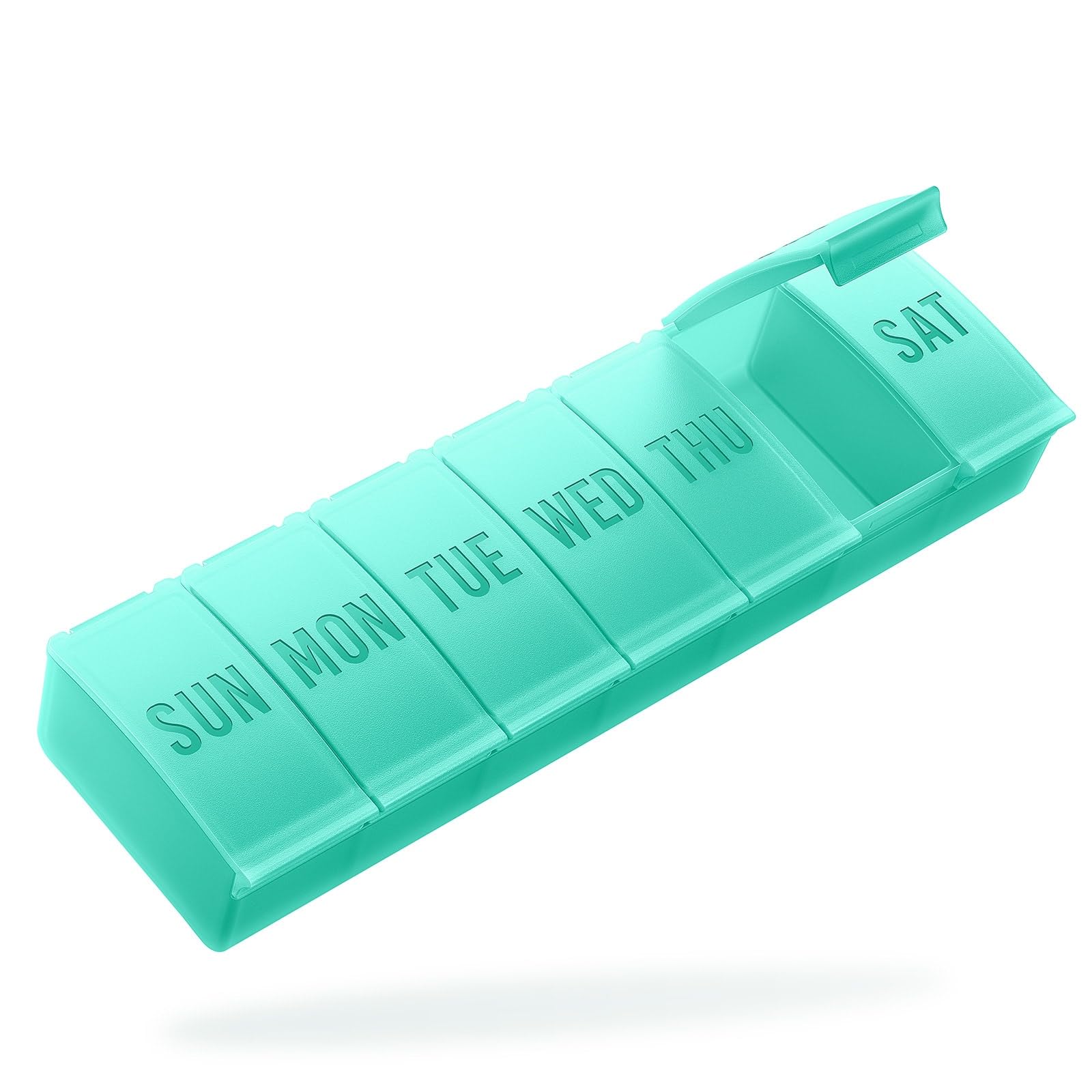 Barhon Organizador de píldoras grande, organizador semanal de píldoras, organizador de píldoras de medicamentos de viaje, pastillero de 7 días para suplementos de vitaminas grandes, aceite de pescado