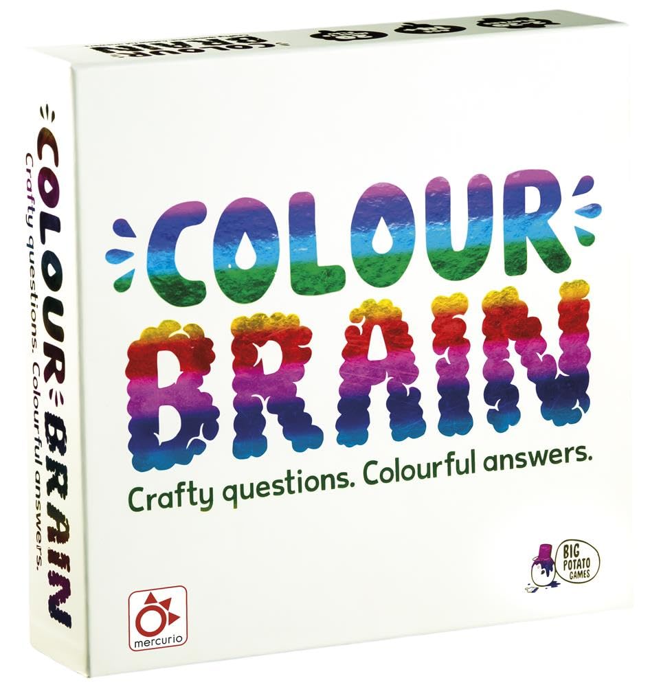 Mercurio - Colour Brain - Divertido Juego de Preguntas con Cartas - para Jugar en Equipos o Individualmente - hasta 20 Jugadores - para Reuniones Familiares y de Amigos - A Partir de 14 Años