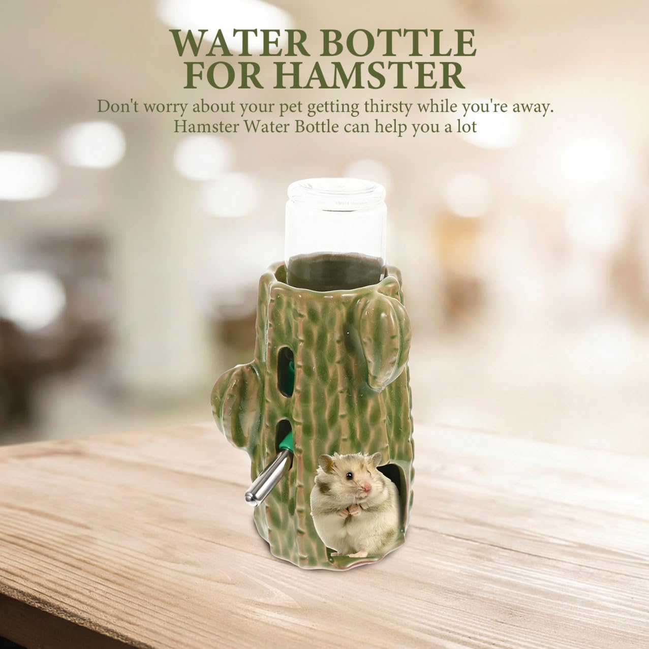 Gatuida Wasserflasche für Hamster Chinchilla-Flasche Vertikale Trinkflasche Praktischer Wasserspender Durchsichtiges Design Einfache Anwendung kein Auslaufen Trockener Käfig für Kleine Hau