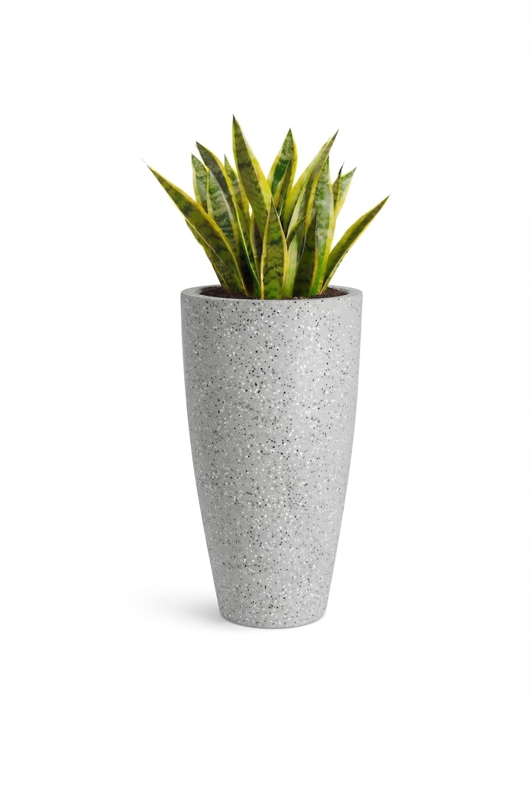 14 Inch Large Plastic Flower Pot for Indoor Outdoor Plants | Marble White Decorative Planter for Home Office Balcony Garden | Durable Lightweight Plant Pot for Home Decor (Set of 1)-image-48