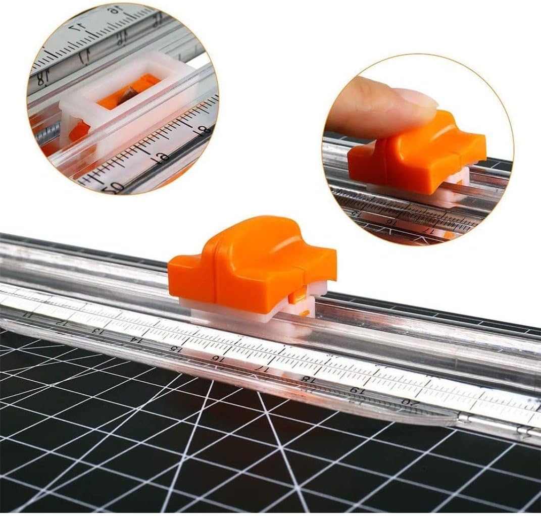 6Pcs/Set Paper Cutter Replacement Blades with Automatic Security Safeguard, Trimmer Blades for A4 Paper image 5