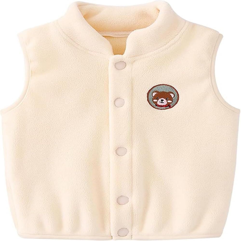 Gilet In Pile Per Bambini - Senza Maniche, Bottoni A Pressione, Caldo E Morbido - Foto 6