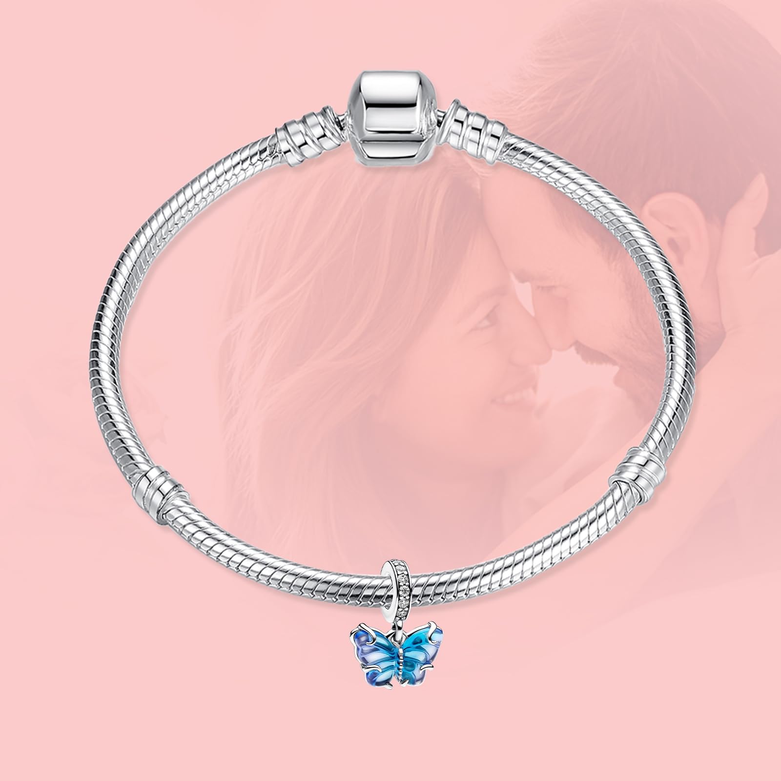 Amuefer Animale Charm Compatibili Bracciale Collana, Argento Sterling Oro Rosa Conchiglia Farfalla Gatto Cane Koala Farfalla Ciondolo Natale Gioielli Regali per le Donne Moglie Amici