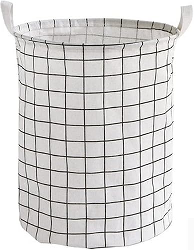 JINBAR Laundrybasket Dirty Laundry Basket Cotton and Linen Foldable Round Waterproof Storage Bucket Clothes Large Capacity Household Storage Basket