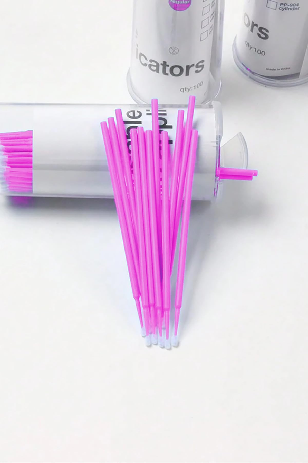 ruby face Microbrush Ipek Kirpik Çubukları 100 Adet Mikrobrush Fırça