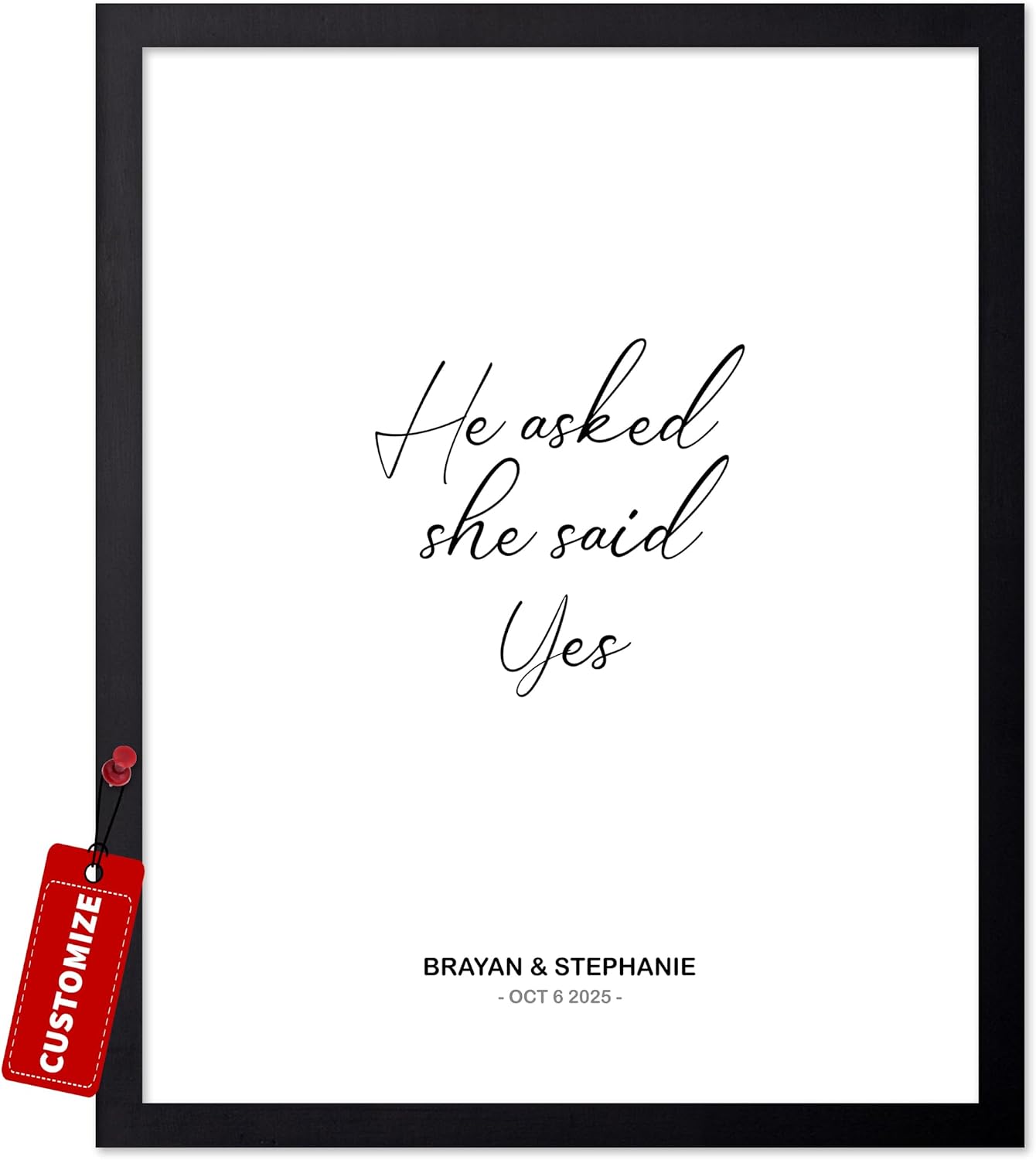 Poster Master Personalized Important Day Print, Customized Typography Poster and Canvas, Minimal Art, Gift for Family, Friends, Available in 8x10 to 30x40