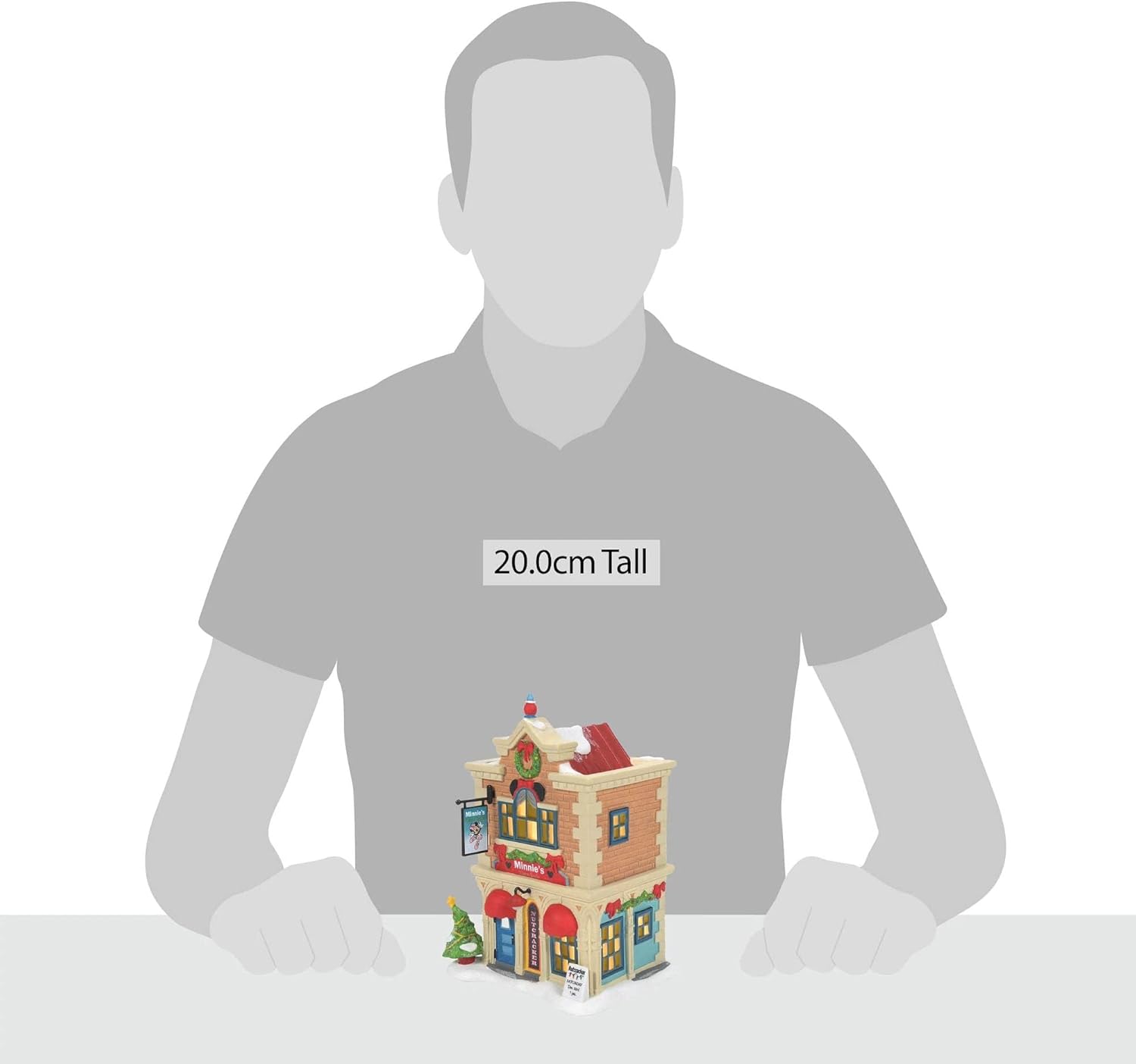 Department 56 Zinc alloy, Porcelain Disney Village Minnie Mouse Dance Academy Lit Building 7.83 Inch, Multicolor