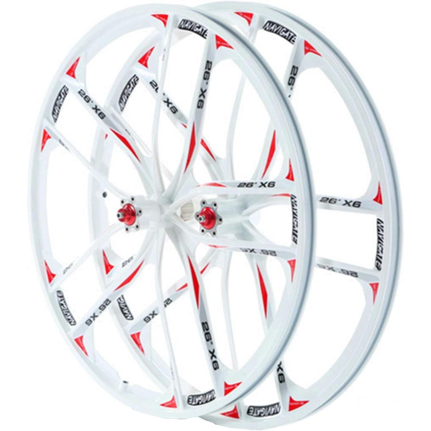 Roues de vélo 26 pouces en magnésium pour VTT et vélo hybride 8-11 vitesses