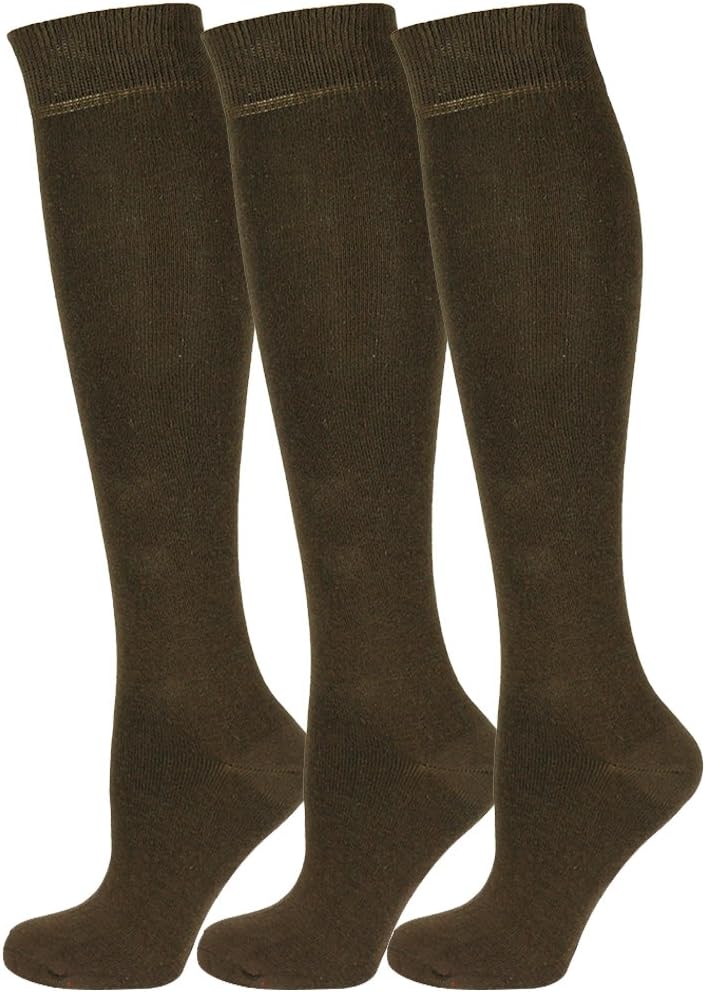Mysocks Unisex 3 Pairs Knee High Plain Socks