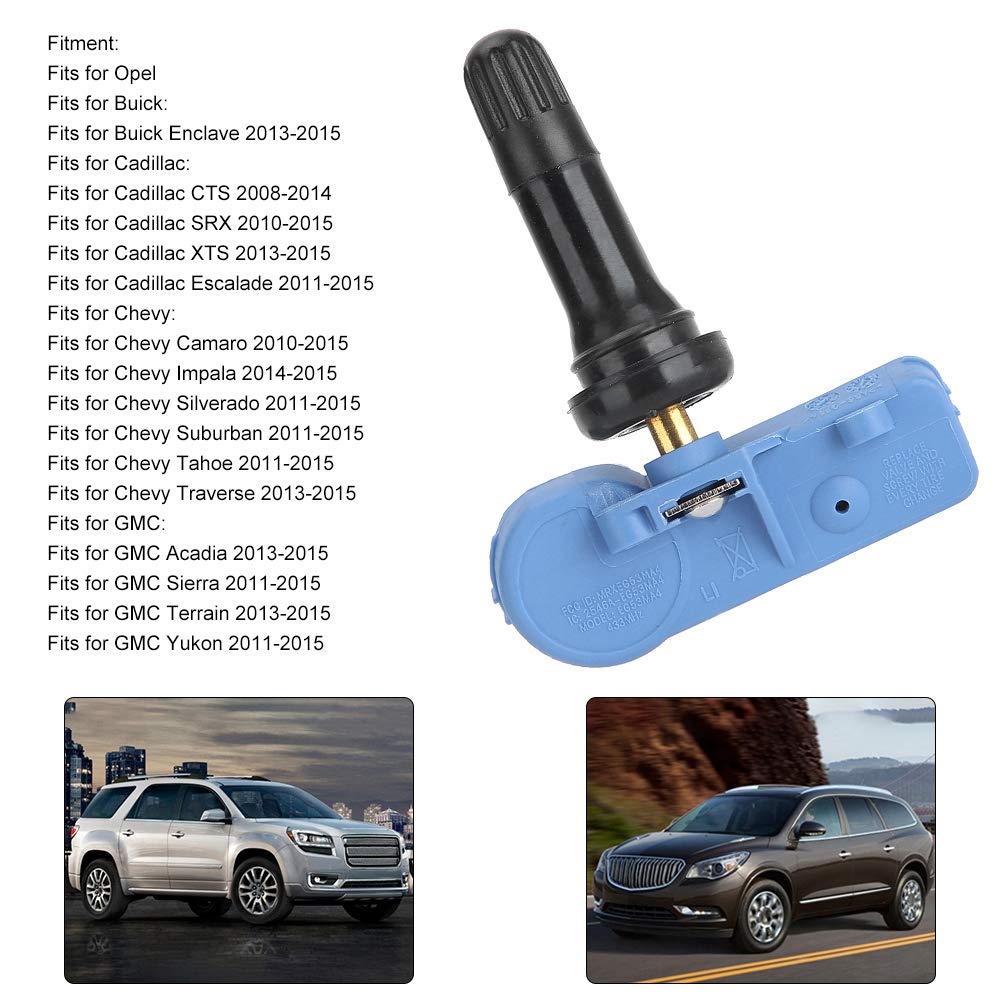 Set Di 4 Sensori TPMS Pressione Pneumatici Per Buick Enclave 2013-2015 - Sostituzione Wireless, Facile Programmazione