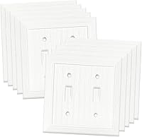 Vista 9 de Placa decorativa moderna de pared con diseño de grano de madera retro, cubierta de interruptor para interruptor de luz, interruptor inteligente