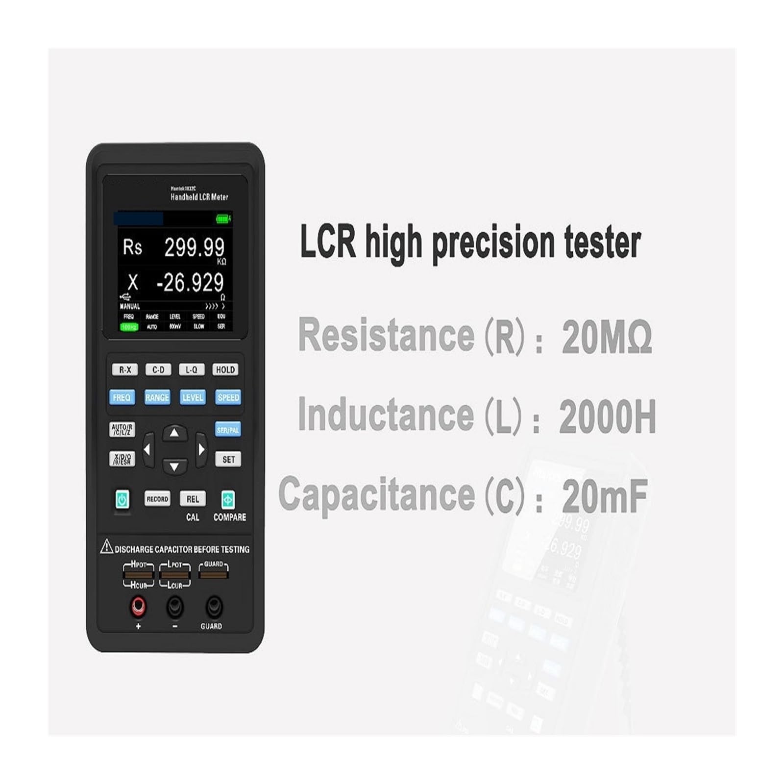 Medidor LCR portátil Digital de Mano 1833C Probador de Resistencia, capacitancia e inductancia LCR con Puente Digital portátil | 1832C