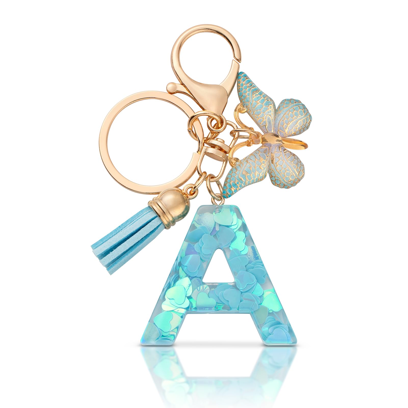 CHUQING Schlüsselanhänger Buchstabe Mädchen Schlüsselanhänger mit Anfangsbuchstaben Anhänger Schlüssel Letter Keychain für Frauen Damen