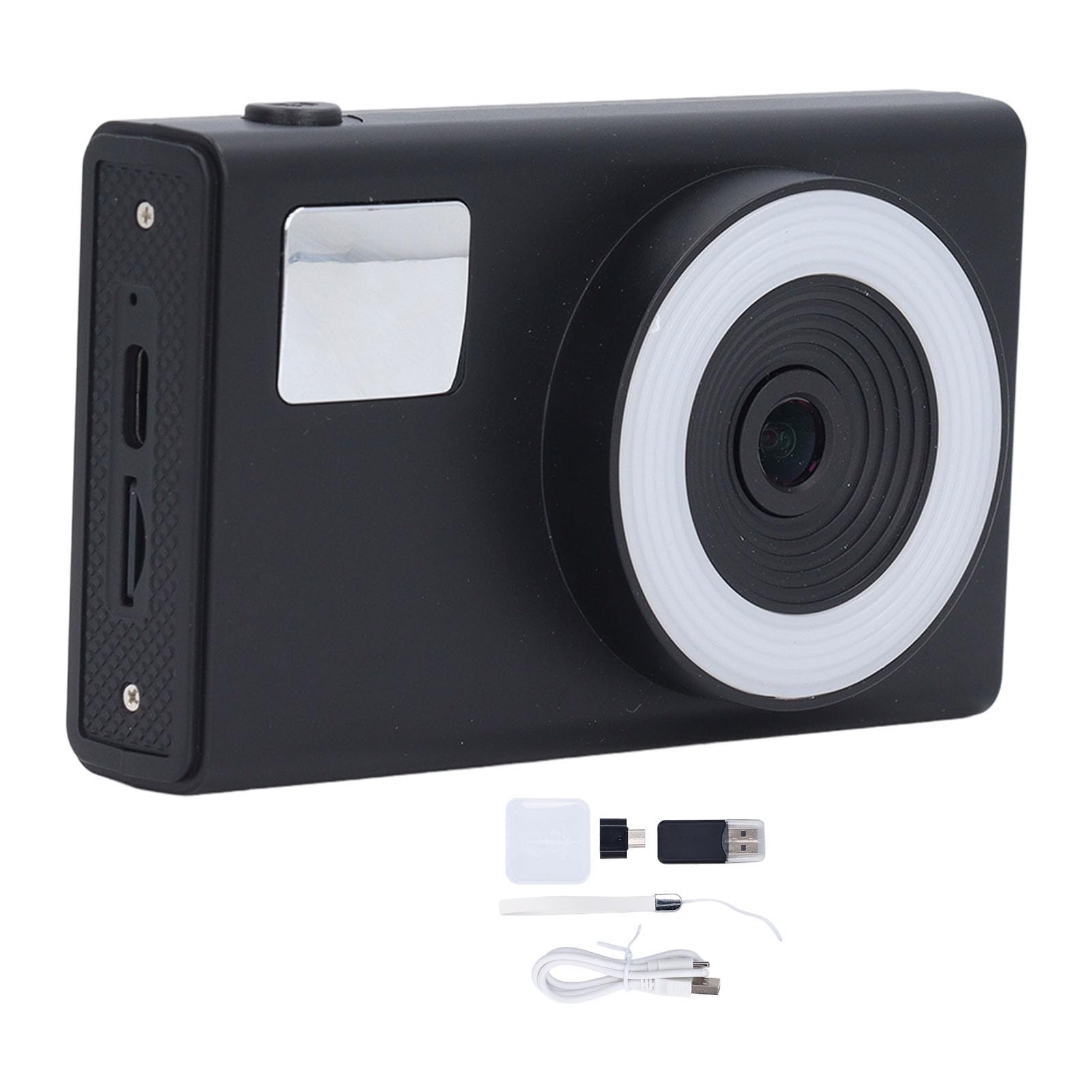 48MP 4K UHD Digital Camera, Compact Selfie Camera with 16x Digital Zoom and 2.4 Inch Screen, Portable Point and Shoot Camera with 32GB Memory Card for Students and (Black)-picture-35