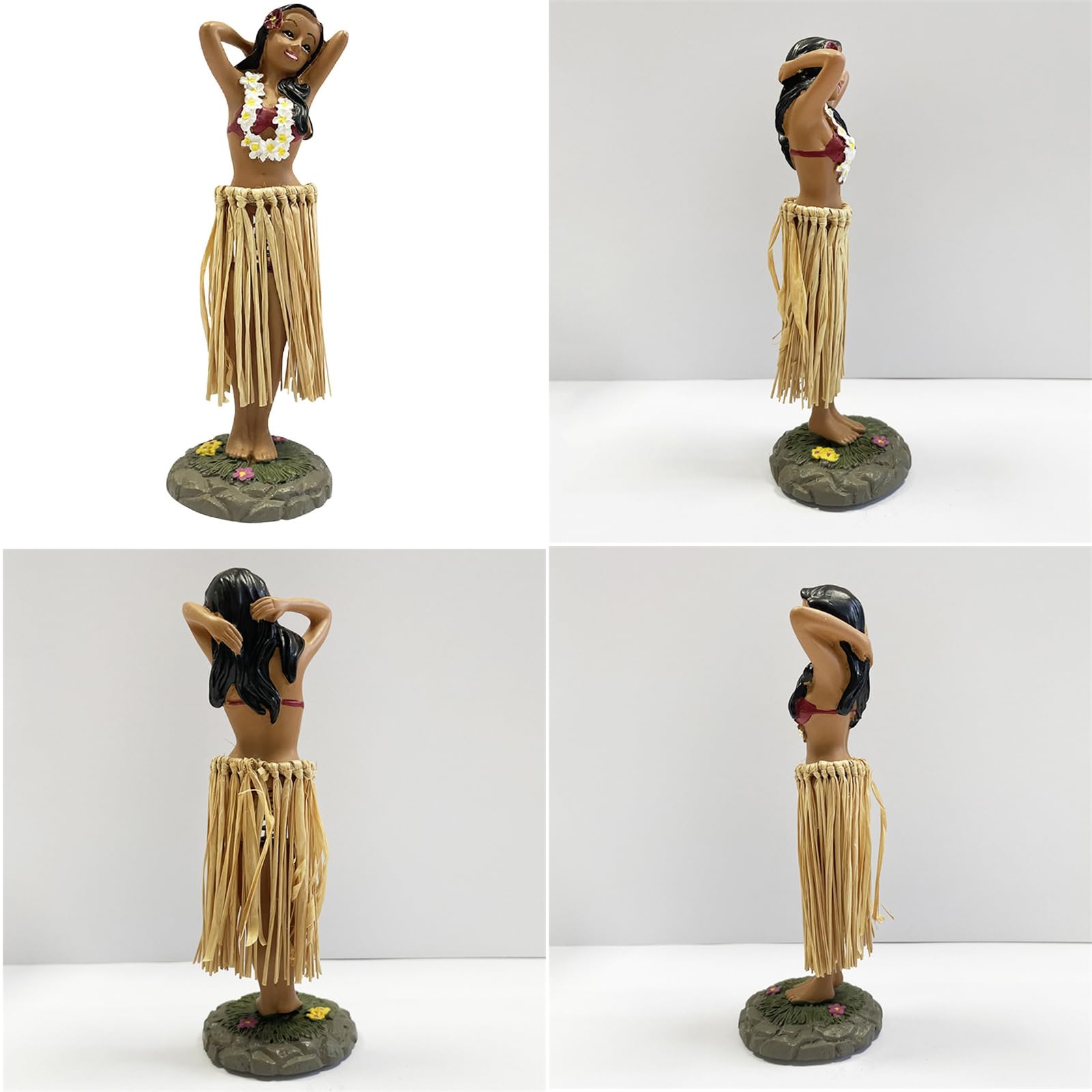 Sunbilien Dancing grass skirt girl dashboard doll, dancing girl, car bedroom queuing kitchen living room decoration - Image 4