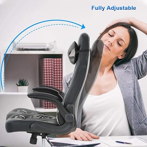 Miniatura 2 de Silla de juegos de PC de piel sintética, silla giratoria giratoria para tareas de carreras, sillas de escritorio ergonómicas con respaldo alto y