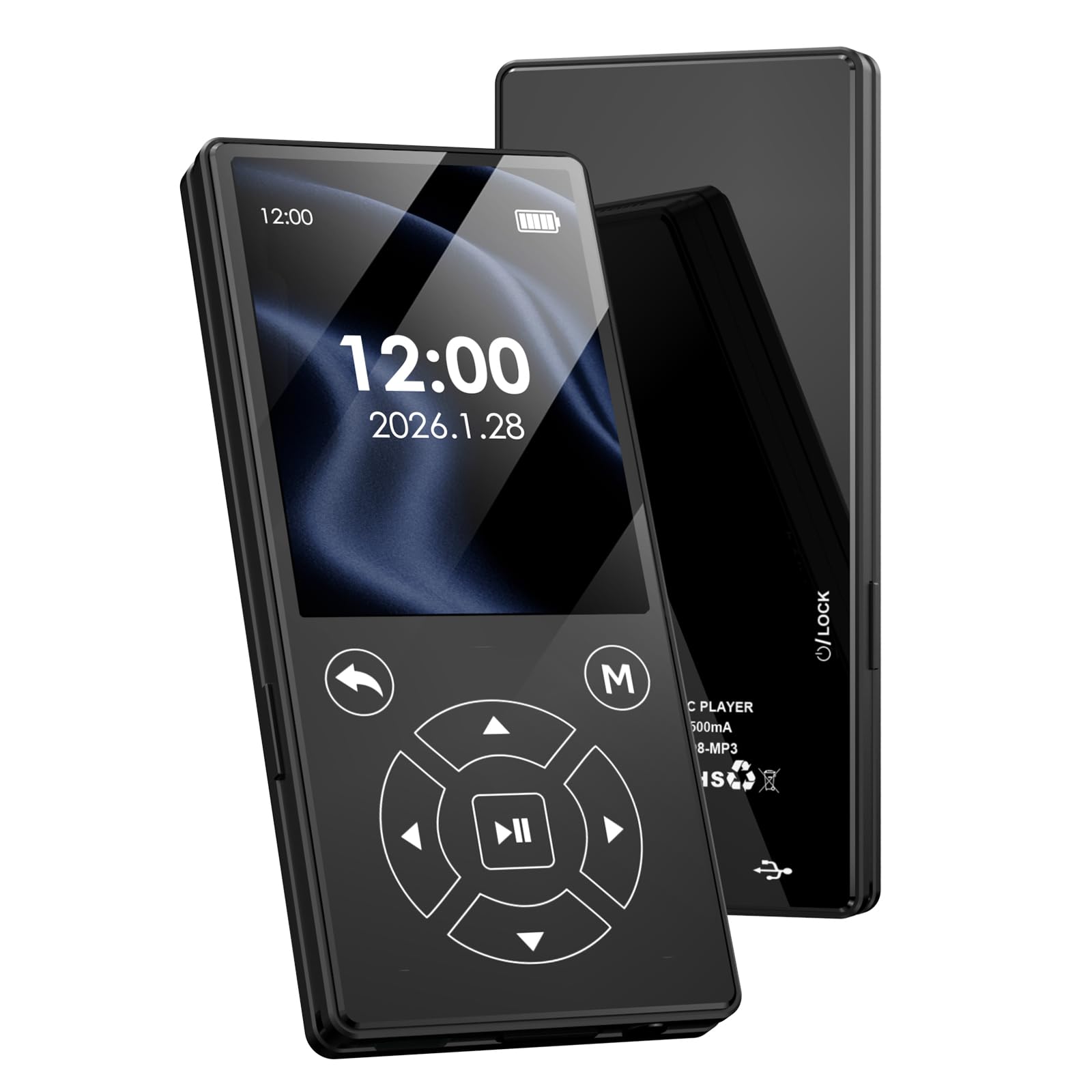 【2026新型人気 64GB内蔵 】 MP3プレーヤー Bluetooth5.3搭載 Bluetooth対応 HIFI 音楽プレーヤー 2.4インチ大画面 軽量 タッチボタン スピーカー内蔵 FMラジオ 録音対応 128GB拡張可能 デジタルオーディオプレーヤー 通勤 通学 語学学習