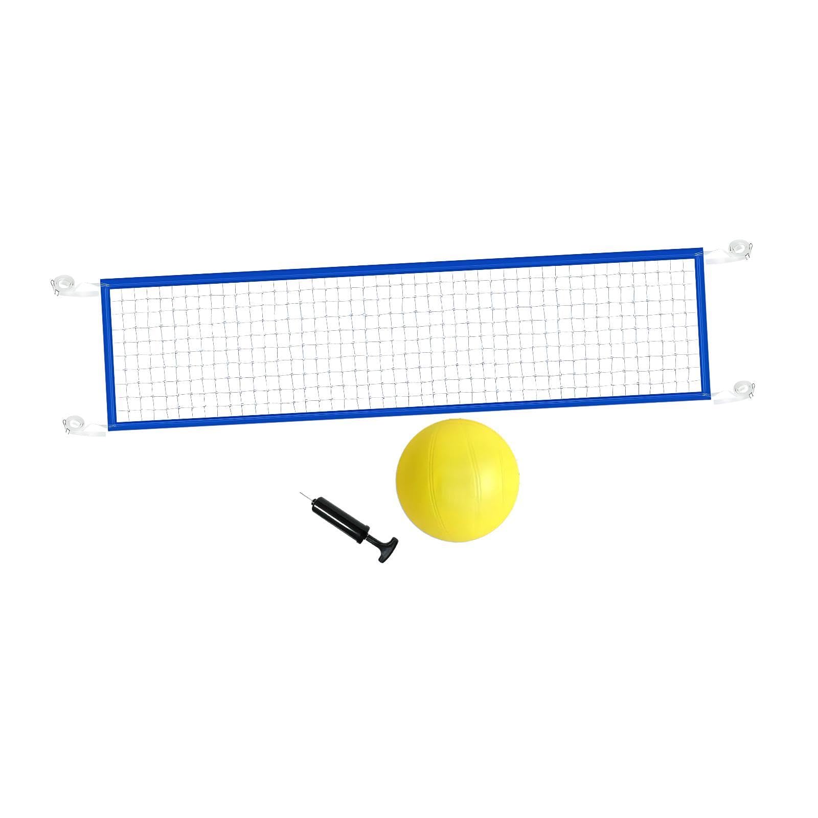 Volleyball Net Only Water Sports Practice with Carrying Bag 14.76x2.95ft with Ball and Pump-picture-33