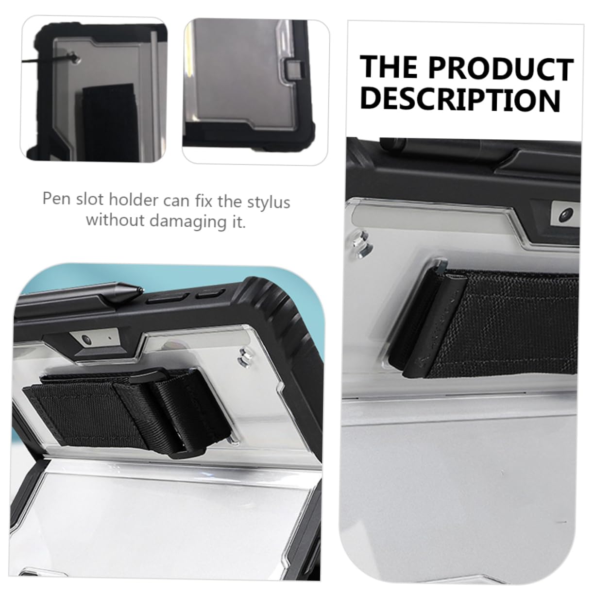 jojofuny Custodia Protettiva Per Tablet Tracolla Cover in Plastica Per Tablet Protezione Anti-caduta Trasparente Supporto Per Penna Incluso