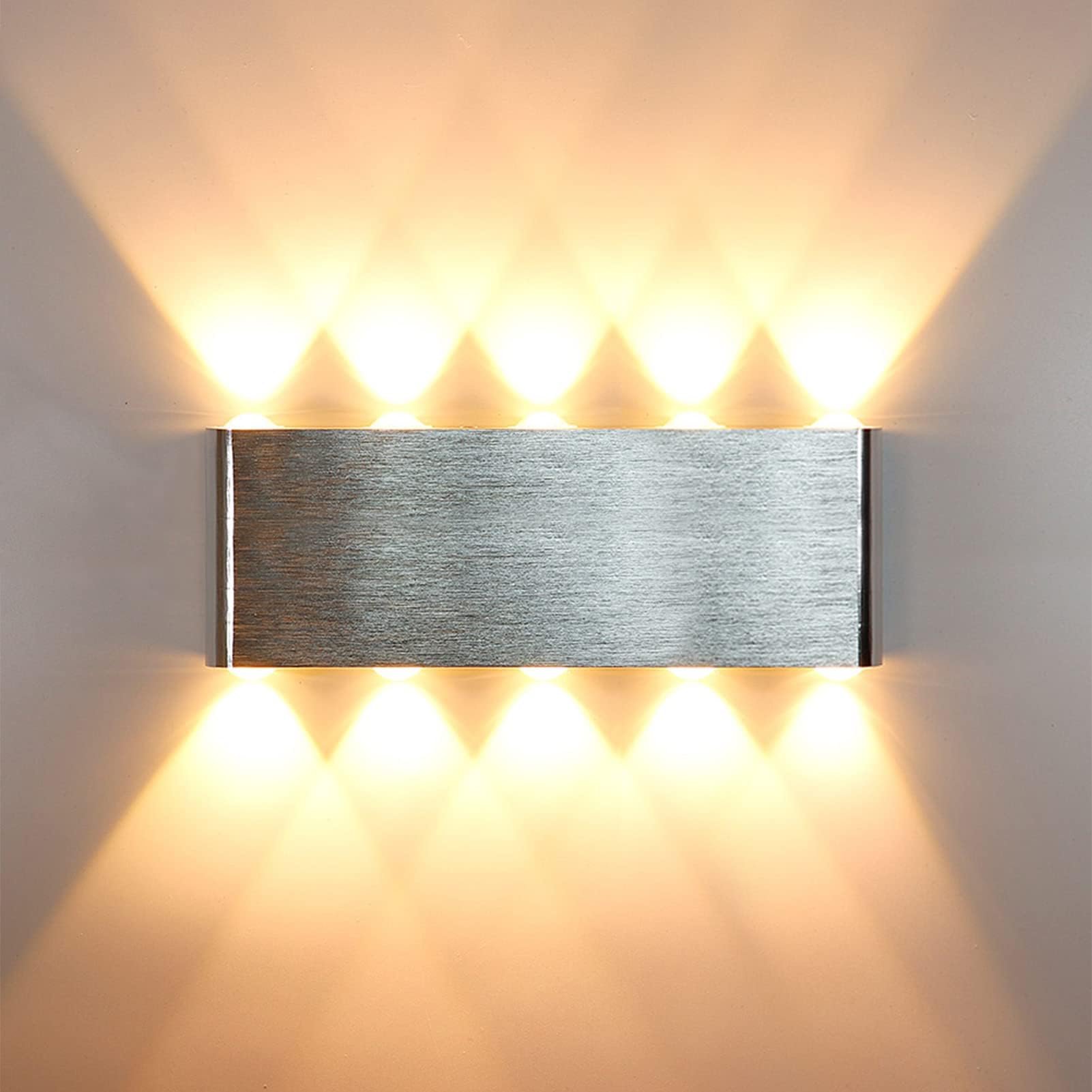 Kawell 20W Modern Wall Sconce LED Wall Light Up Down Indoor LED Wall Lamp Aluminum for Bedroom Living Room Bedside Stairs Hallway Corridor, 3000K