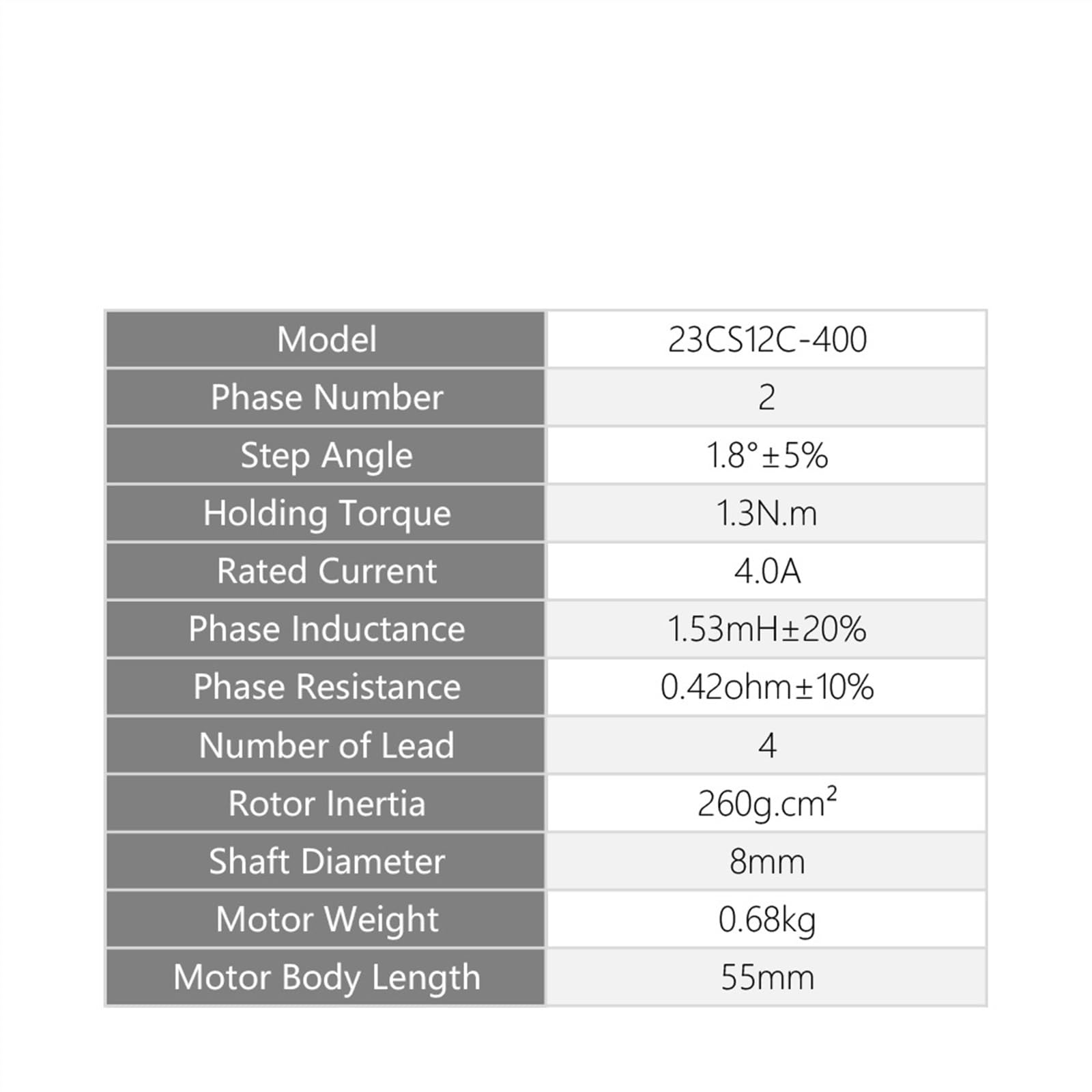 Engrenage de boîte de vitesses planétaire Moteur pas à pas Nema 23, 1,3 nm, 4,0 a, longueur 55mm, diamètre d'arbre 8mm, for fraiseuse à graver CNC Moteur pas à pas