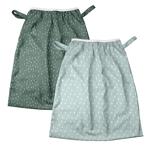 Mama Koala Revestimiento de cubo para pañales de tela, reutilizable y lavable, impermeable, con correa para cubos de pañales, paquete de 2 (P002)