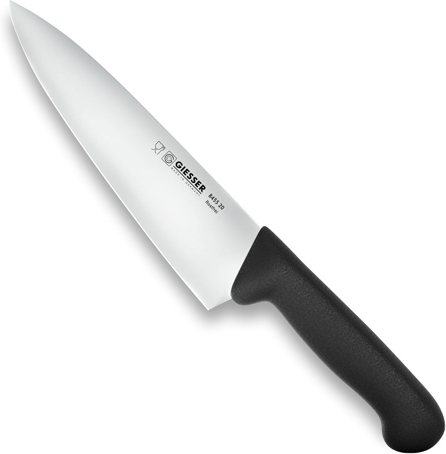 Giesser since 1776, Made in Germany, Best Chef Knife 8 inch for home cooks, High Carbon German Steel, Dishwasher safe, rustfree, Kitchen Knife with sharp blade