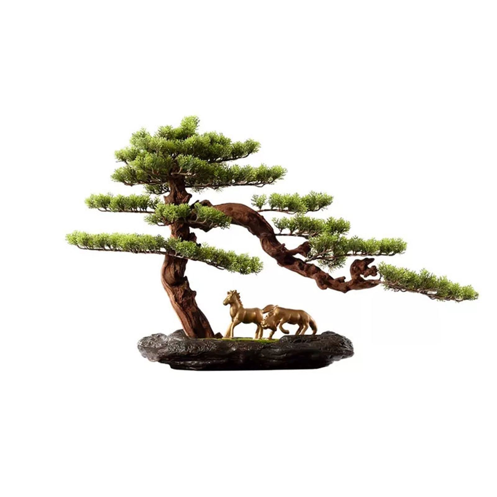 GTHTUHFD Artificial Bonsai Tree Artificial Bonsai Tree Green Large Simulation Welcome Pine Bonsai Tree