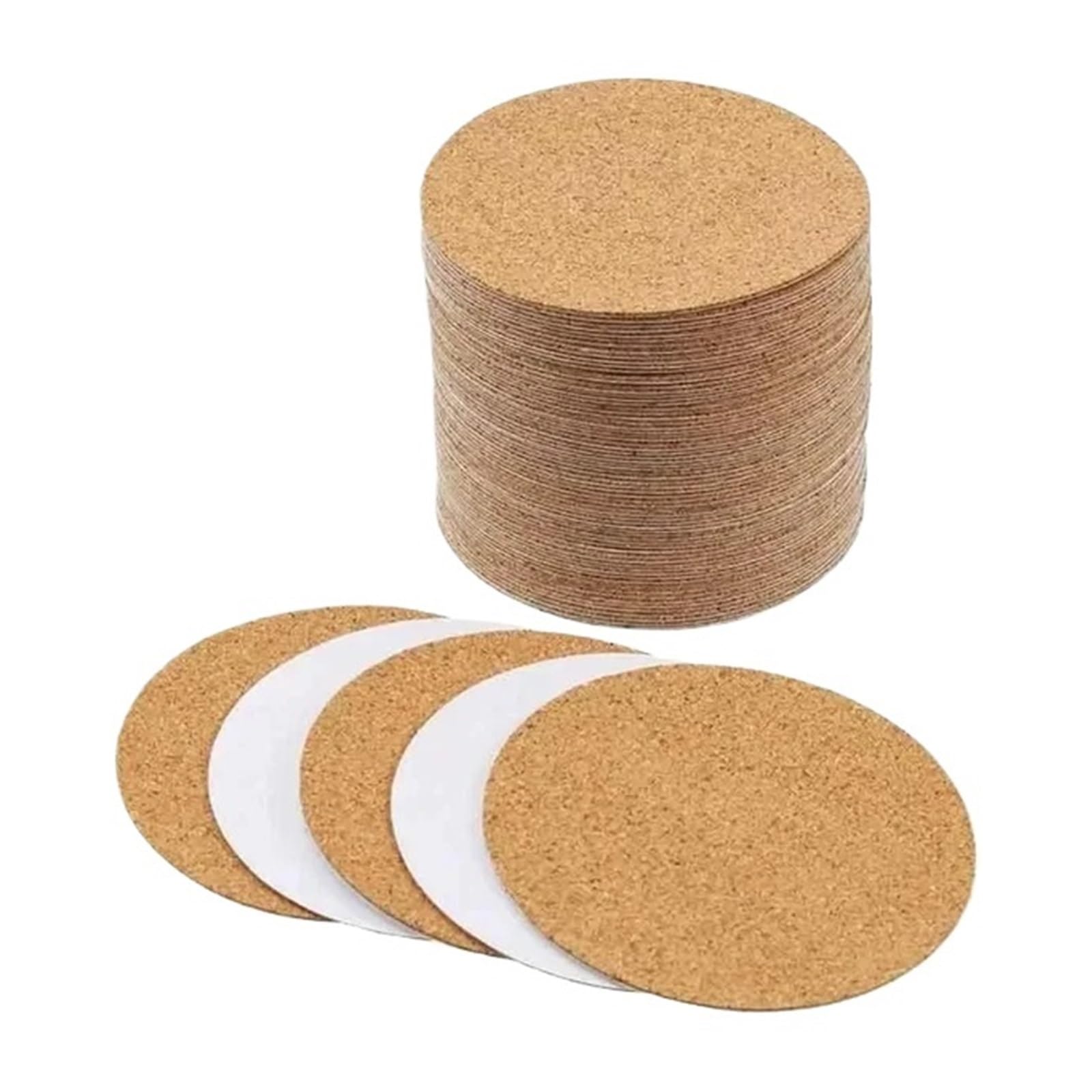 Coasters 60Pcs Natural Cork Coasters Heat Insulation Round Shape Cup Mats Dia 10cm Wine Coffee Tea Table Pad Home Office Kitchen Tool