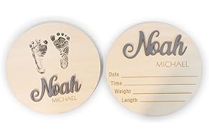 Welcome to the World! Commemorate Your Newborn's Arrival with Our Personalized Birth Announcement Sign