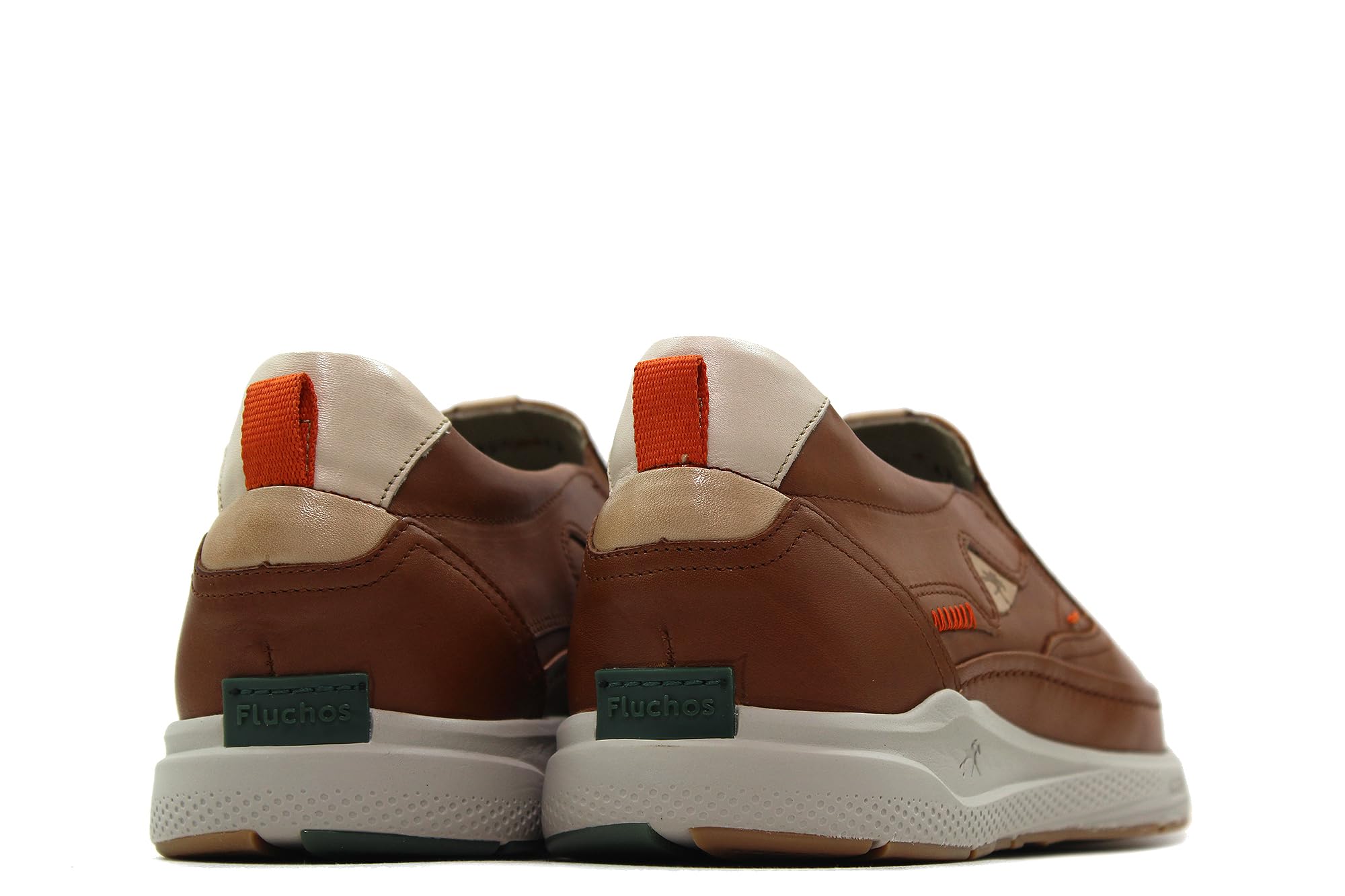 FLUCHOS - Zapato mocasín,sin Cordones,Suela Blanca de Goma,Plantilla Extraible,Blucher de Piel,clásico para: Hombre