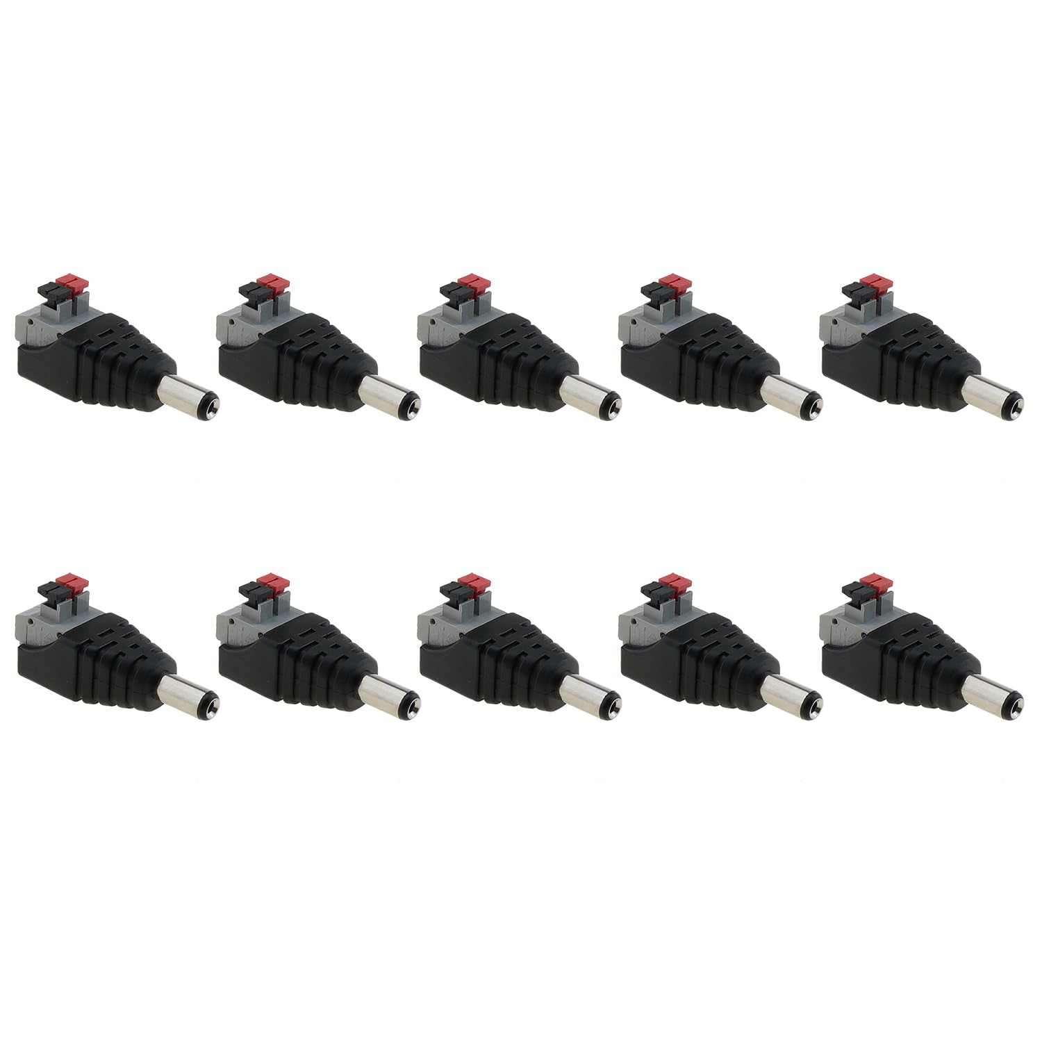 ZZHXSM 10PCS Speaker Cable to Audio Male RCA Connectors 5.5x2.1mm Power Adapter Connection Terminal Suitable for Sensors