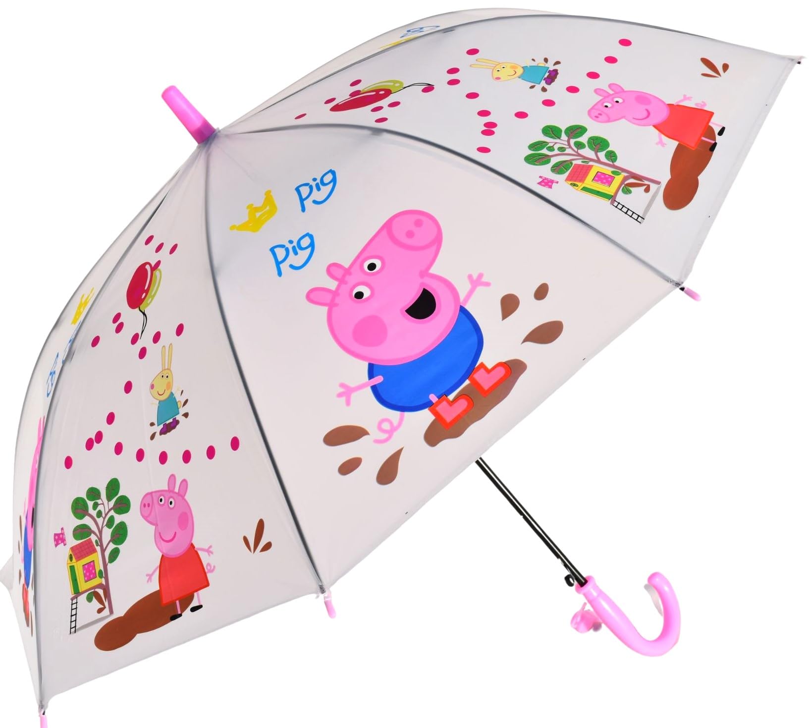 chaatewala ™ Peppa Pig Cloth Children Umbrella, Pig Umbrella for kids, Peppa Umbrellas for Children, Cartoon Print Umbrellas for Rain Chaata for Kids Chatri For Girls and Boys-picture-15
