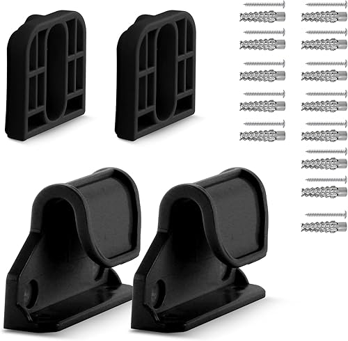 Dearlomum Piezas de repuesto retráctiles para puerta de bebé, juego de accesorios originales (incluye 2 pestillos + 2 soportes + 1 juego de