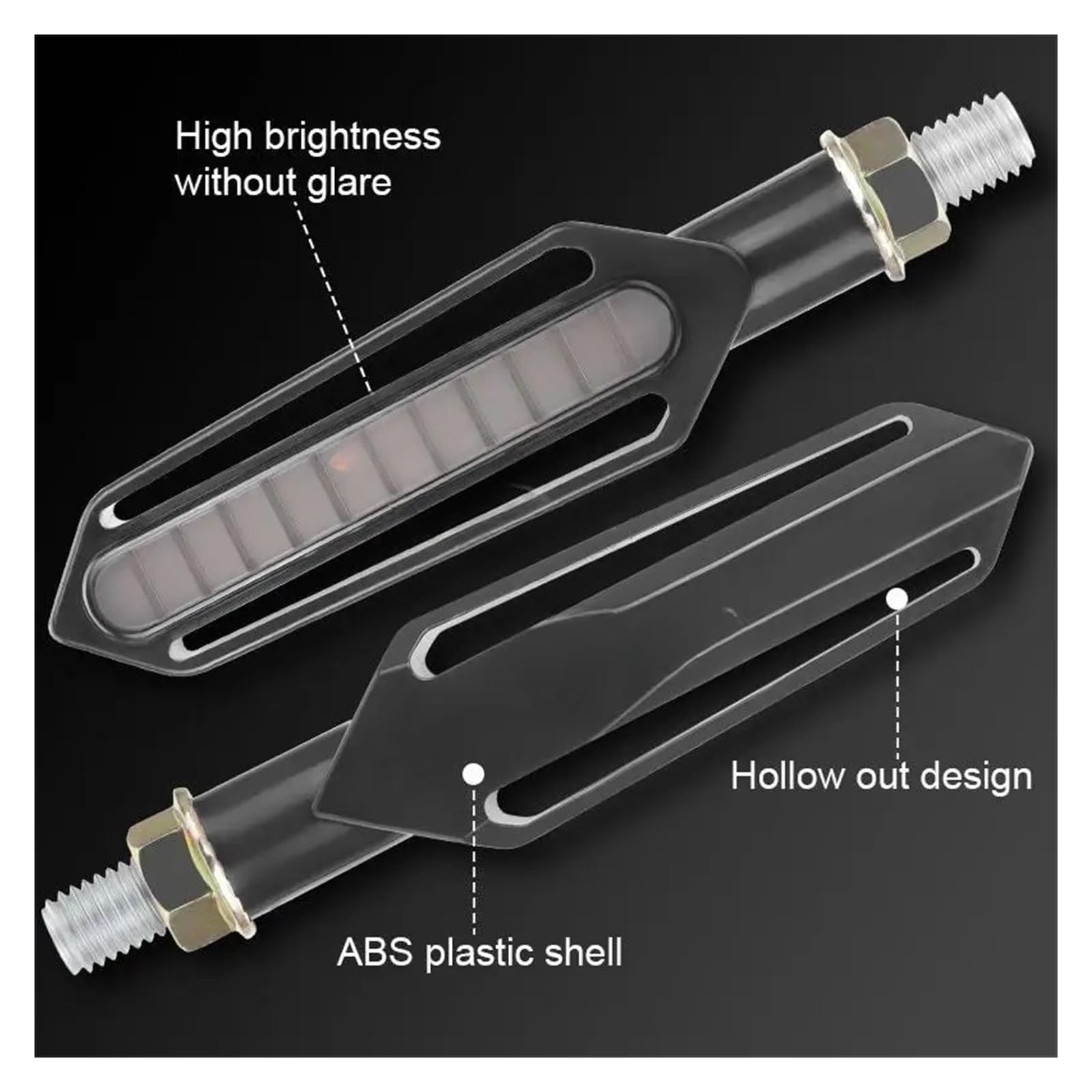 Fanale posteriore per moto Indicatore LED 10mm Moto Luci Per Ambra Anteriore Posteriore Lampeggiatore Fanale Posteriore Fanale Posteriore Bianco DRL Lampeggiatore Rosso
