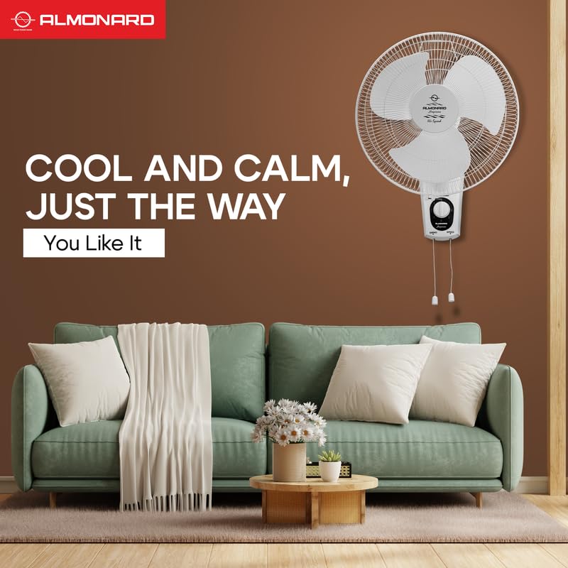 Image of Almonard | 16 inch (400mm) Supreme High Speed Wall fan White
