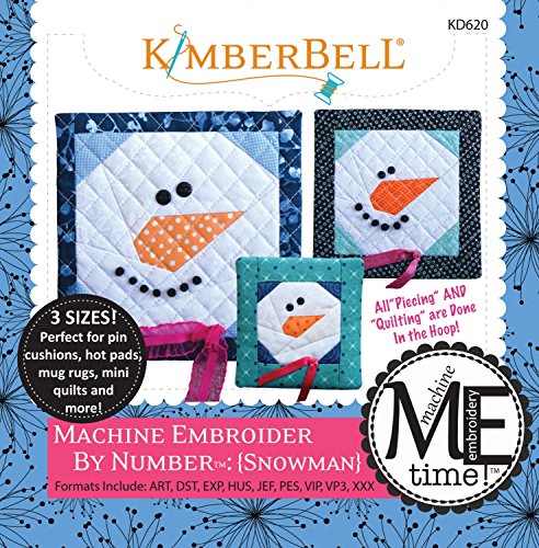 Kimberbell Designs Machine Embroider by Number Snowman with Embroidery CD KD620