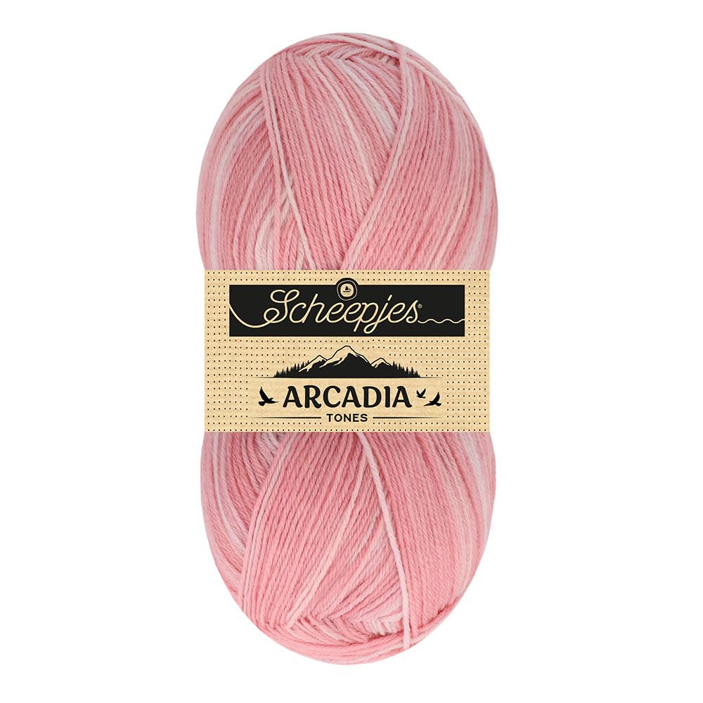Scheepjes Arcadia Tones 1x100g - 706 Hillier, Pink Yarn for Crochet and Knitting, 100 grams