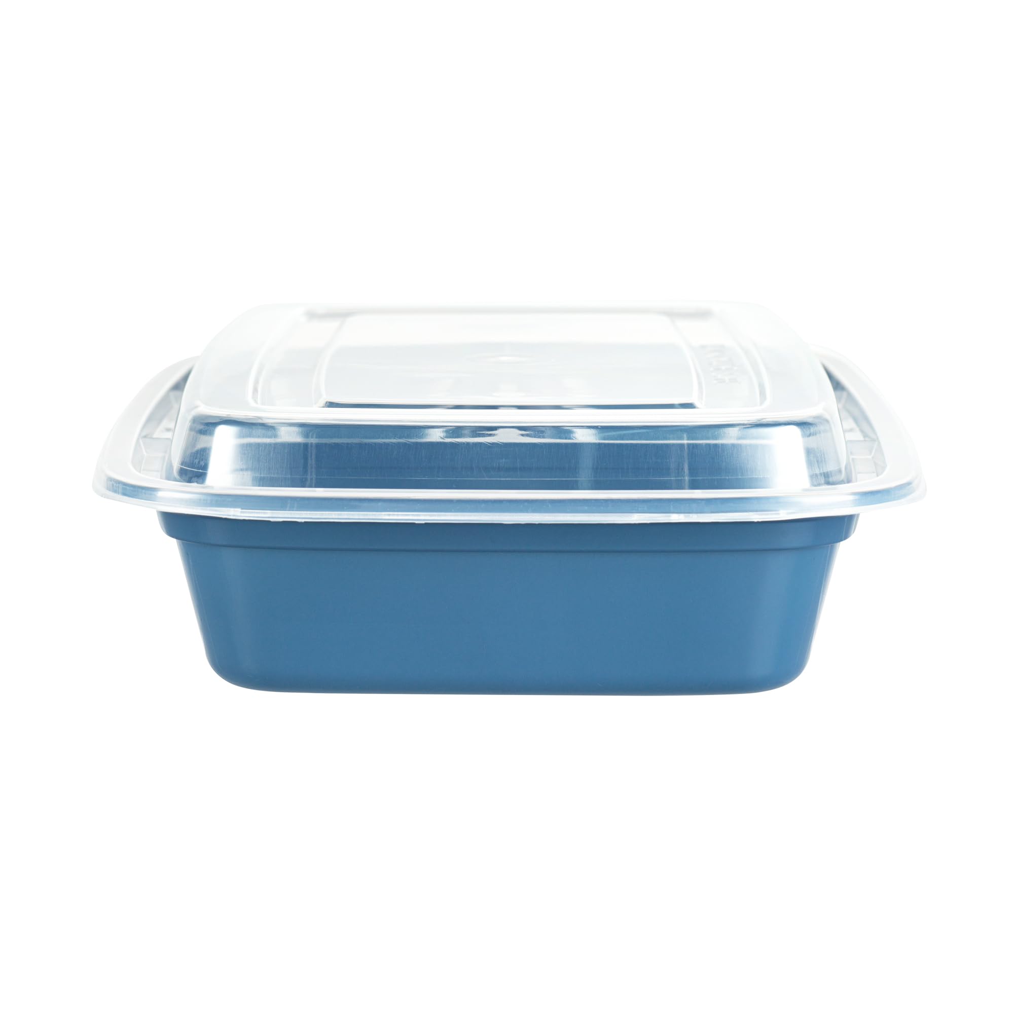 Restaurantware Asporto - Cajas para llevar con compartimentos de 26 onzas, 100 recipientes de preparación de comidas para microondas, 3 compartimentos, con tapas de plástico transparente, recipientes