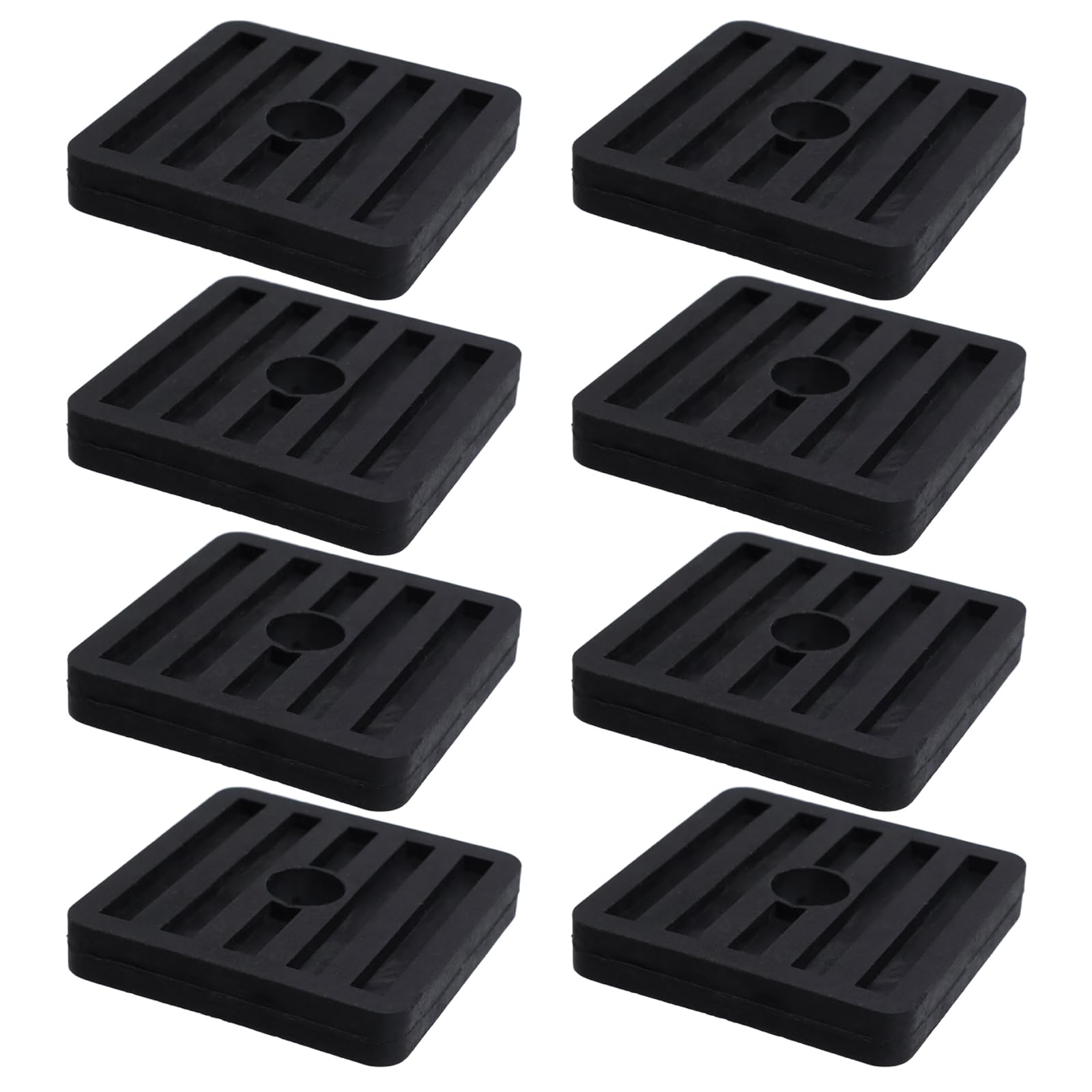 MY MIRONEY 8 Pack Anti Vibration Pads Air Conditioner Rubber Vibration Isolator Square Rubber Vibration Absorber 1.77" x 1.77" x 0.31"
