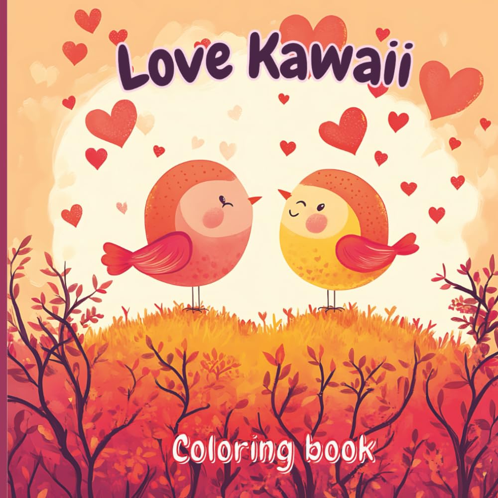 Valentine Kawaii Coloring Book: A cozy coloring book in kawaii style – 50 adorable designs full of love (Cute & Cozy Vibes Collection)